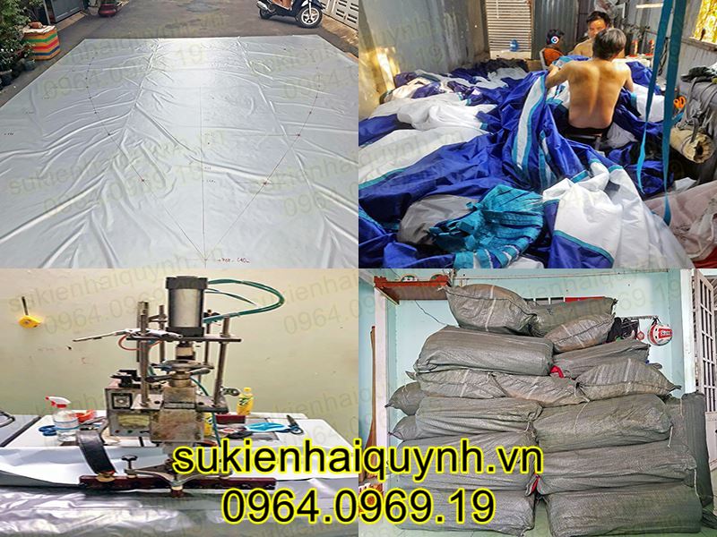 bán bạt che nắng mưa đủ kích thước và chất liệu may bán bạt khung rạp bạt che lều nhà kho tạm